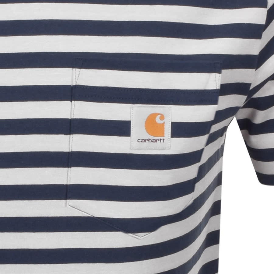 Alternative Image for ProductCarhartt Stripe Pocket T Shirt Navy3